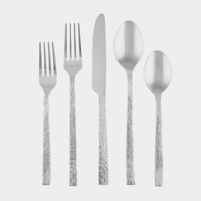 Texture Stainless Flatware Service For 4