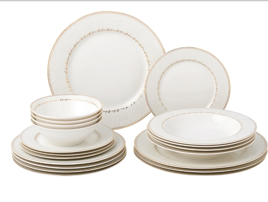 LIA-20 Lia Dinnerware- Service For 4 With Xtra Fish Plate