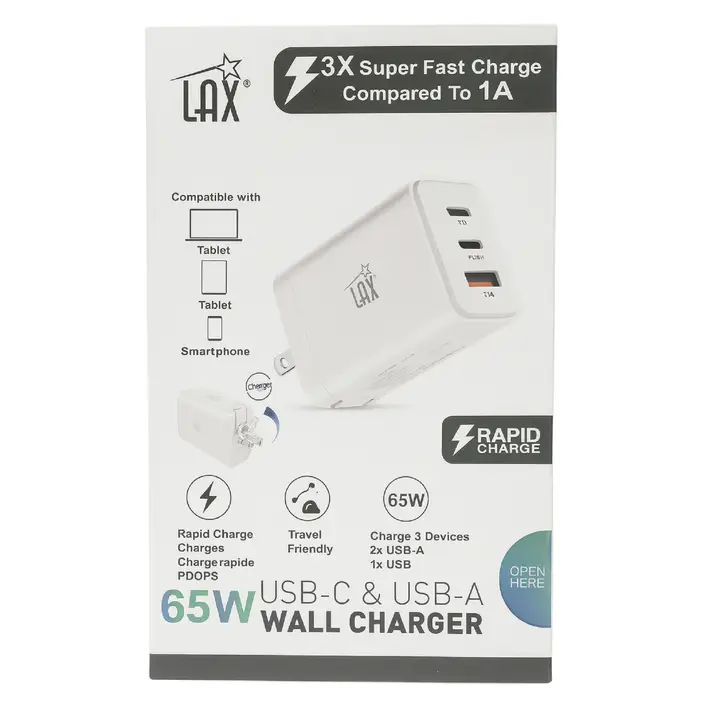 Lax 65W Pd Usb Wall Charger USBPD65