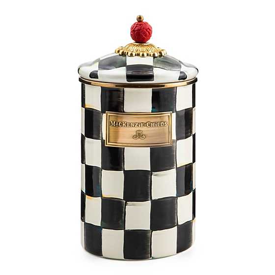 89226-40R Courtly Check Enamel Canister - Large