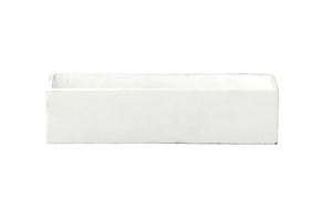 39808 Cement Rectangle Wide Opening Flower Pot LG Matte Finish White..14.50"x5.50"x3.50"H