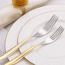 Load image into Gallery viewer, VF4248 Flatware Set with Wavy Handle Gold Service for 4
