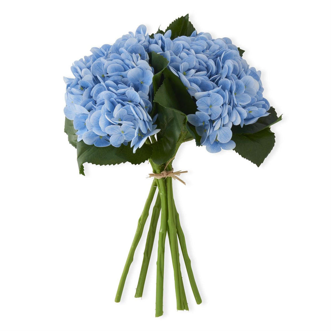 13 Inch Blue Real Touch Hydrangea Bundle (6 Stems)