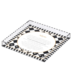 HV-P-OC Havdalah Plate - Onyx Collection - 10x10