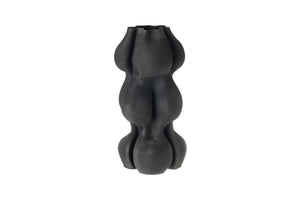 722020 Ceramic Vase Black Dia 6.5" - Black