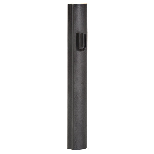 UK23077 Aluminum Mezuzah 15 Cm- Black, Printed Shin