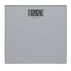 Glass Digital Bath Scale Silver, 400 Lb.