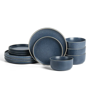 BLB1959 Amber Stoneware Dinnerware Set - Blue