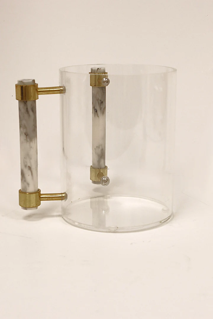 VWC4858 Acrylic Wash Cup with Marble Handles 5.3