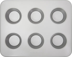 KitchenAid Countertop Oven 6 Cup Muffin Pan, 12.3 x 10 Inch, Silver