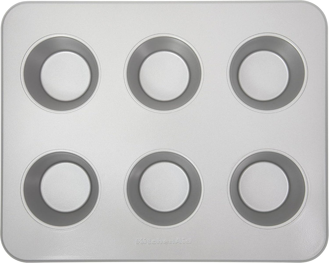 KitchenAid Countertop Oven 6 Cup Muffin Pan, 12.3 x 10 Inch, Silver