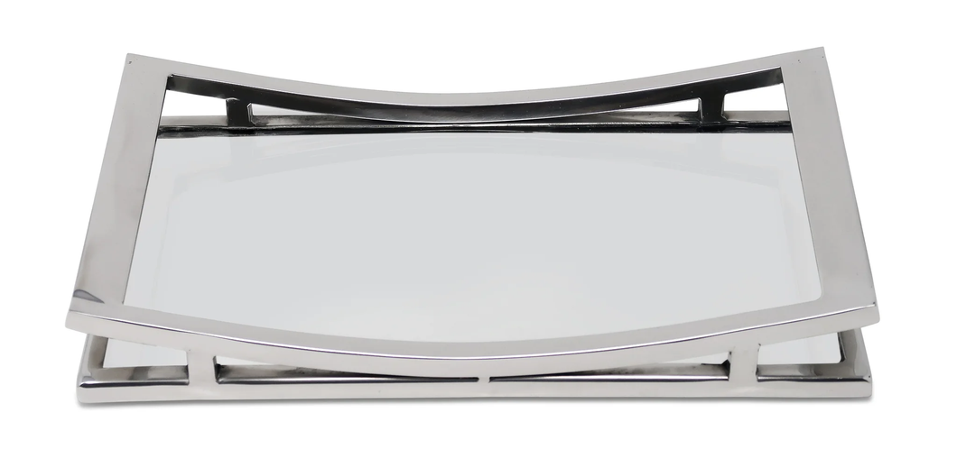 MT4598 Rectangle Mirror Tray Silver - 16.25
