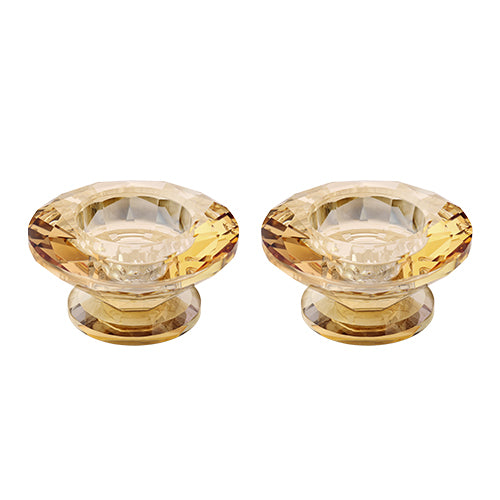 UK81470 Crystal Candlesticks 4*7.5 cm - Gold Color