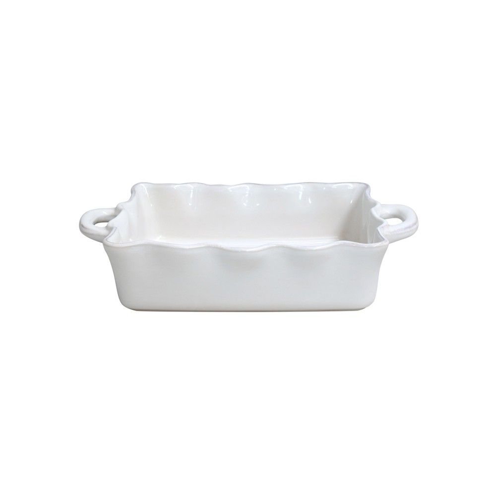 RFF330-WHI MED. RECT. RUFFLED BAKER