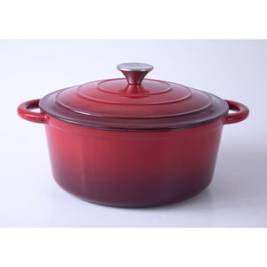 143803.02 Addlestone 5 Qt ECI Dutch Oven w/Lid - Red - Round - Enameled - Cast Iron