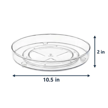 Load image into Gallery viewer, Clear Rotating Lazy Susan Organizer – 10.5"
