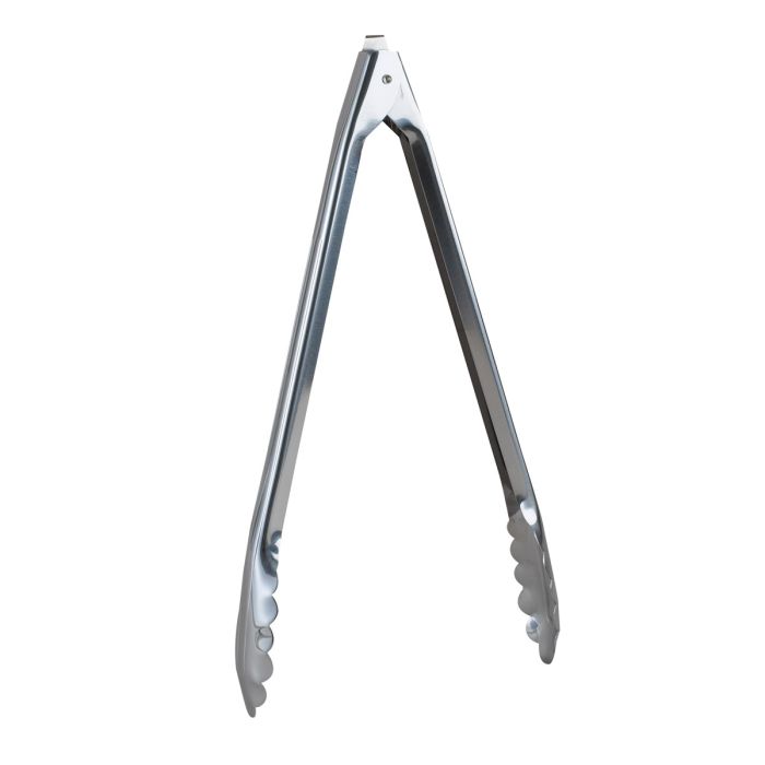 HIC Kitchen Spring Locking Kitchen Cooking Serving Tong, 12in