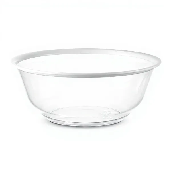 60534 Clear bowl with White rim