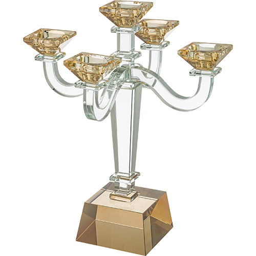 UK42667 Crystal 5 Branch Candlesticks 34 cm