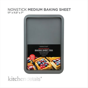 RECTANGULAR TRAY (M) 0.5MM 16.92x11.5x0.7in Grey Metalic