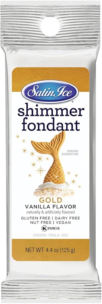 Gold Shimmer Vanilla Fondant - 4.4oz - Packet