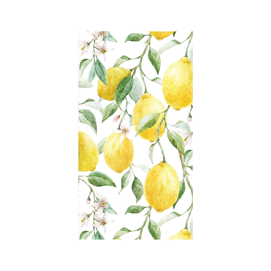 Fresh Lemon Printed Guest Napkin 16Pk Yellow