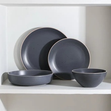Load image into Gallery viewer, BLB1112-B020002 Lauren Stoneware Dinnerware Set - Charcoal
