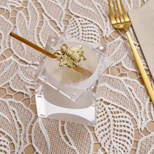 Load image into Gallery viewer, RH-HD-BL-BEE-GO Rosh Hashana - Honey Dish Block - Bee - Gold
