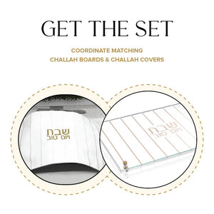 CH-EM-GO Vertical Challah Board Gold
