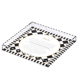 HV-P-OC Havdalah Plate - Onyx Collection - 10x10