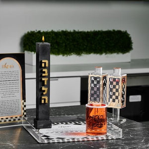 HV-P-OC Havdalah Plate - Onyx Collection - 10x10