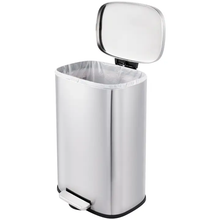 Load image into Gallery viewer, 13 Gal Rectangular Step-On Stainless Steel Trash Can

