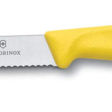 Load image into Gallery viewer, Victorinox 4.5 Inch Serrated Knife Round Tip All Colors
