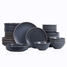 Load image into Gallery viewer, BLB1112-B020002 Lauren Stoneware Dinnerware Set - Charcoal
