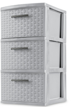 Load image into Gallery viewer, Drawer/Cart-3 Weave 12 Wide-Cement
