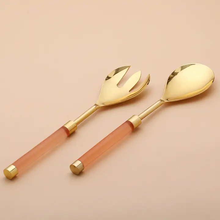 SS13 Metal & Resin Salad Server 2- Piece Set (13)
