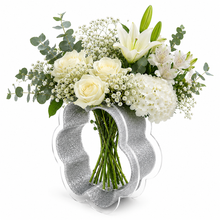 Load image into Gallery viewer, Acrylic Blossom Vase Silver Glitter
