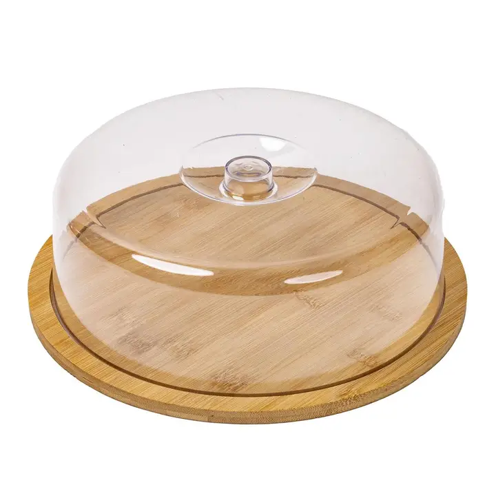 Luciano Gourmet Cake Saver with Bamboo Base,11.25