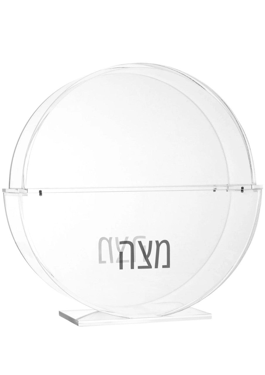 P-ZLMBR Lucite Standing Round Matzah Box 15