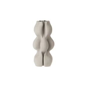 722022 Ceramic Vase Light Grey Dia 6.5" - Light Grey