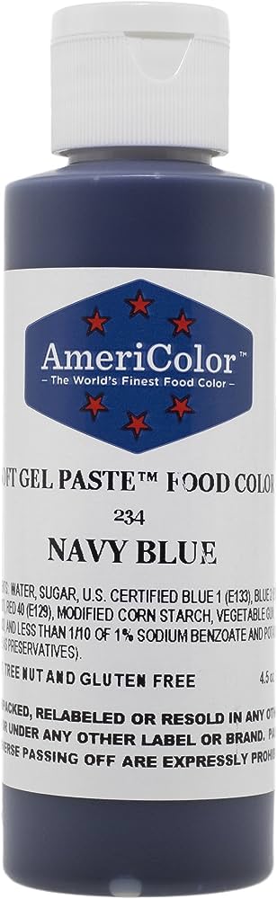 Soft Gel Paste Food Color 4.5 Ounce Navy Blue