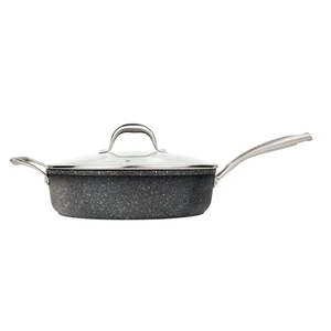 5 Qt. Saute Pan with Glass Lid Non-Stick Cast Aluminum Granite Look Finish, 11"