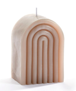 097094 Light Grey Rainbow Design Candle