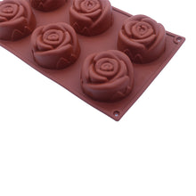 Load image into Gallery viewer, Cherle Silicone Rose Mold 6 Cavities
