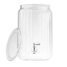 Load image into Gallery viewer, 2 Gallon Fluted Beverage Dispenser, Acrylic
