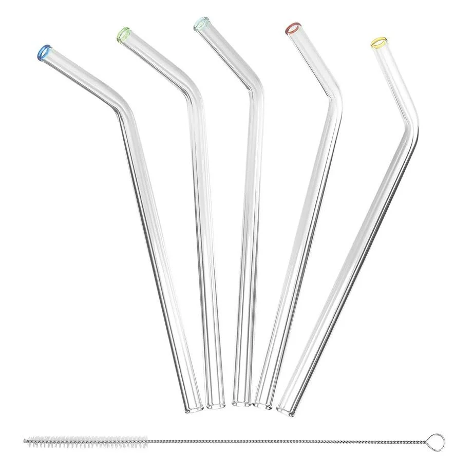GLASS STRAWS-SET OF 5