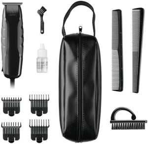 Andis 30285 Headliner 2, 11-Piece Hair Cutting Trimmer Kit, Carbon Steel T-Blade, Corded Electric, Black