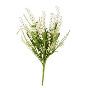 19 Inch White Lavender Bush w/Eva Foliage