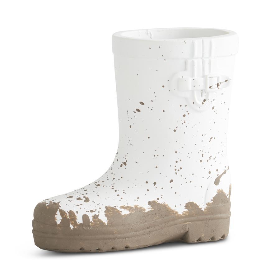 4.25 Inch White Resin Rainboot