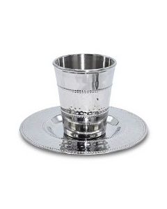 Kiddush Cups 3.3 Ounces - SS style #2 includes tray